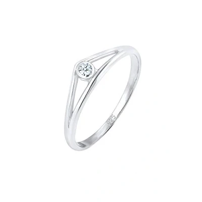 Abbildung von Elli DIAMONDS Ring Women Engagement Geo with Diamond (0.03 ct.) in 925 Sterling Silver