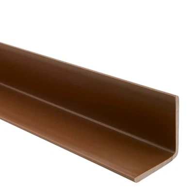 Abbildung von Quest Winkelprofil 27x27mm Kantenschutzwinkel Winkelleiste Eckenschutz PVC Kunststoff Ohne Klebeband 180cm, Braun