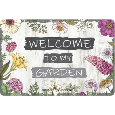 Abbildung von DODINO 20x30cm Retro blechschild WELCOME TO MY GARDEN Vintage Metallschild Flora Blumen