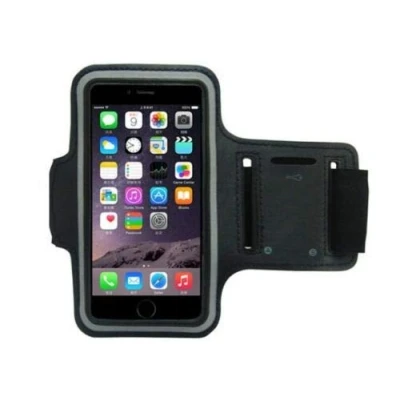 Abbildung von CoverKingz Sportarmband für iPhone 6 / 6S Armtasche mit Schlüsselfach Oberarm Halterung Sport Laufarmband Handy Armband Schwarz