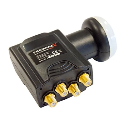 Abbildung von Premium X Deluxe Quattro LNB SAT Mehr Teilnehmer für Multischalter Digital Satelliten Signalumsetzer DVB S2 TV HD UHD 4K