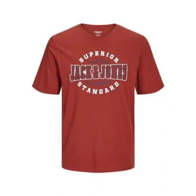 Abbildung von Jack &amp; Jones Junior Jjelogo TEE SS Oneck 2 COL NOOS Tshirt print für Kinder, Größe: 110, Red ochre