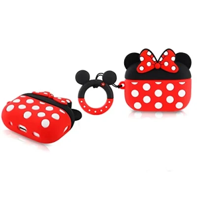 Abbildung von Derhom Airpods Pro 2 Silikon Niedliche Lustige Abdeckung Kompatibel mit Apple und 2[Cartoon Serie] (Minnie)