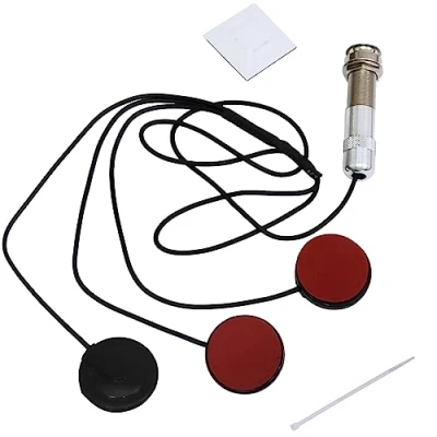 Abbildung von Gitarren Tonabnehmer, Piezo Wandler für Akustikgitarre, Ukulele, Mandoline, Instrumente, Pickup Zubehör Set
