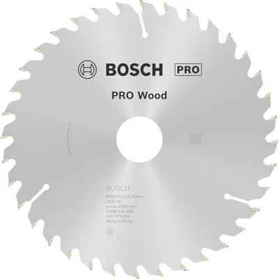 Abbildung von Bosch 1x PRO Wood Kreissägeblatt für Akku Handkreissägen (für Weichholz, Hartholz, Ø mm, Professional Zubehör Handkreissäge)