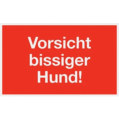 Abbildung von Metafranc Hinweisschild &quot;Vorsicht bissiger Hund!&quot; 250 x 150 mm / Beschilderung Infoschild Warnschild Warnmarkierung Sicherheitsmarkierung Gefahrenhinweis 500010