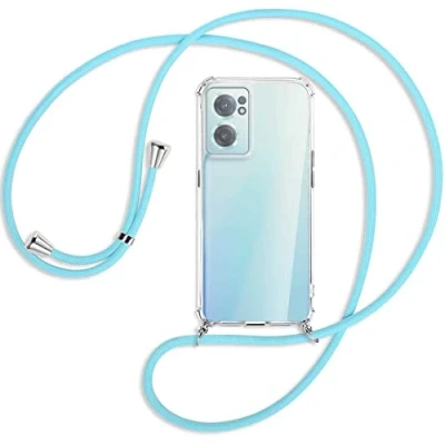 Abbildung von mtb more energy® Handykette kompatibel mit OnePlus Nord CE 2 5G (6.43&#039;&#039;) Himmelblau Smartphone Hülle zum Umhängen Anti Shock Full TPU Case
