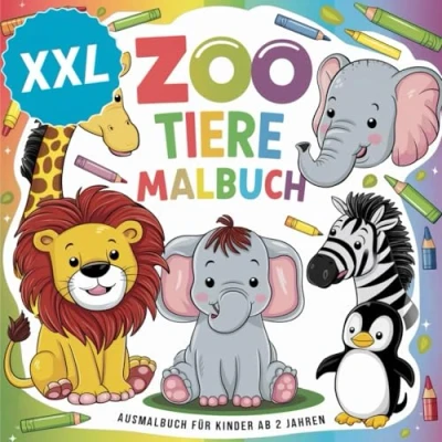 Abbildung von Zoo Tiere Malbuch: XXL Ausmalbuch für Kinder