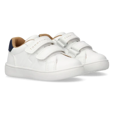 Abbildung von Tommy Hilfiger Logan Unisex Sneaker low für Kinder, Größe: 21, White/blue Schuhe
