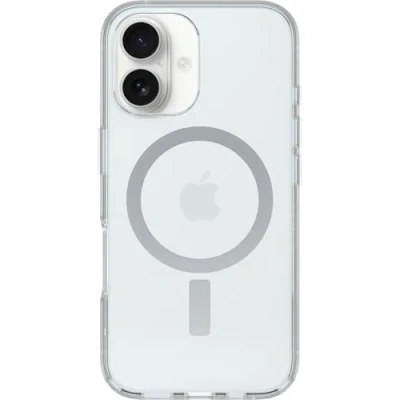 Abbildung von OtterBox Symmetry Series Clear MagSafe transparente Hülle für iPhone 16, stoßfest, sturzsicher, schützende Hülle, 3X getestet nach Militärstandard, Transparent, Keine Einzelhandelsverpackung