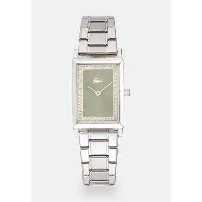 Abbildung von Lacoste Catherine Uhr silvercoloured/green, Damen, Größe: One Size, Silver coloured/green