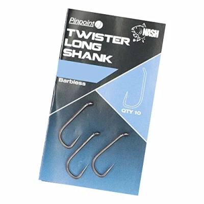 Abbildung von Nash Twister Long Shank Size 6 Barbless Karpfenhaken