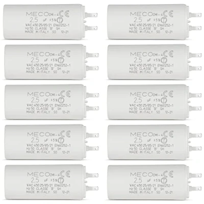 Abbildung von Kondensator 2.5 µF Speziell für SOMFY Rollläden Motor 6 Nm mit kleinem Anschluss 2,8mm GARANTIE 1 Jahr (10)