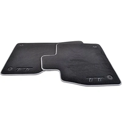 Abbildung von Audi 8S1061275MNO Textilfußmatten Premium Vorne, Schwarz/Silbergrau, 2 Stück