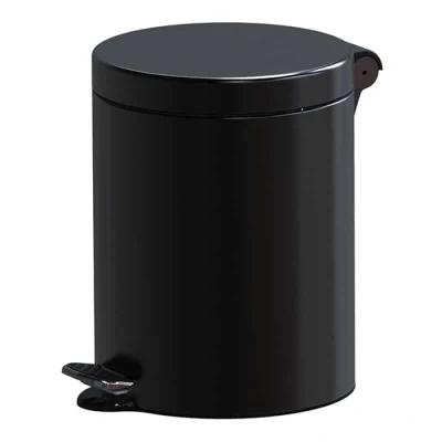 Abbildung von Alda Freedom Fresh Runder Treteimer mit Inneneimer aus Kunststoff, 5 l, Schwarz