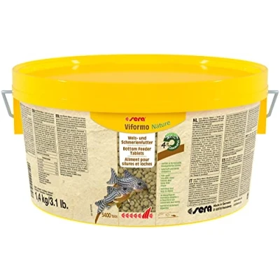 Abbildung von sera Viformo Nature 1,4 kg Nahrhaftes Tablettenfutter für Welse Wels &amp; Schmerlenfutter Ohne Farb Konservierungsstoffe Artgerechte Ernährung Bodenfische Mit vitaminreichen Seealgen