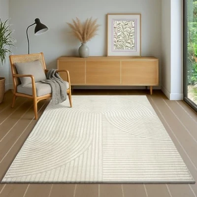 Abbildung von Teppich Everest moderner Kurzflor mit Hoch Tief Effekt, Wohnzimmer, the carpet, Rechteck, Höhe: 14 mm, 3D hohe Flordichte und angenehm weich, Skandinavisches Design