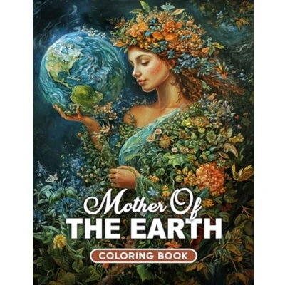 Abbildung von Mother of the Earth Coloring Book: Embark on a Grayscale Journey with 50 Illustrations, Celebrating Beauty and Vitality Our Planet