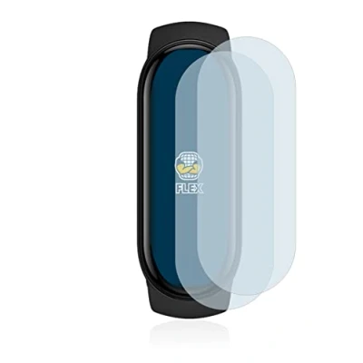 Abbildung von BROTECT 2 Stück Full Cover Schutzfolie für Xiaomi Mi Band 6 Screen Displayschutz Folie [3D Curved, Anti Fingerprint, Kristall Klar]