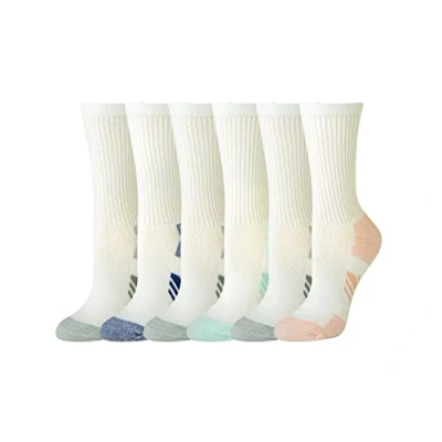 Abbildung von Amazon Essentials Damen Bequeme Crew Sportsocken Aus Gepolsterter, Atmungsaktiver Funktionsbaumwolle, 6 Paar, Weiß, 36 39.5