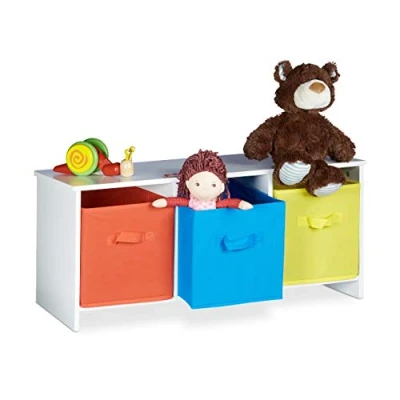 Abbildung von relaxdays Sitzbank Kindersitzbank mit Stauraum ALBUS