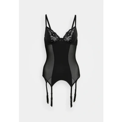 Abbildung von Lascana TOP Thong SET Korsage, Damen, Größe: 80E, Black