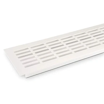 Abbildung von SO TECH® Lüftungsgitter Lochblech 480 x 81 mm Weiß Lochgitter Stegblech