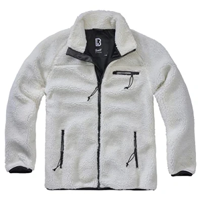 Abbildung von Brandit Teddy Fleecejacke, Herren, Größe: 4XL, White