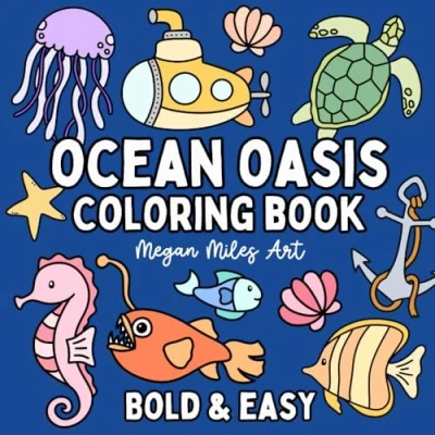 Abbildung von Ocean Oasis Coloring Book: Bold &amp; Easy Designs for Adults and Kids