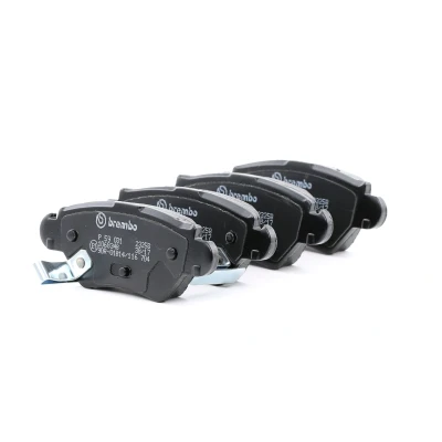 Abbildung von BREMBO P 59 031 Bremsbelagsatz mit akustischer Verschleißwarnung Bremssattelschrauben Zubehör OPEL: Astra G Coupe, Caravan