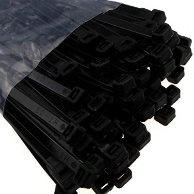 Abbildung von enTie Schwarz Kabel Kabelbinder 7.6mm x 500 mm Nylon 66 UL Zertifiziert [100 Stück] [500mm 7,5mm]
