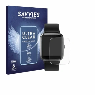 Abbildung von Savvies 6 Stück Schutzfolie für Fitpolo ID205L / H205L 1.3&quot; Displayschutz Folie Ultra Transparent