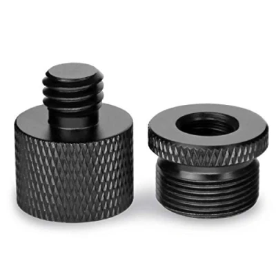 Abbildung von Frgyee Mic Ständer Adapter 5/8 Weiblich auf 3/8 Männlich und Schraubadapter Gewinde für Mikrofonständer Adaptern Kamerastativ 2 Pack