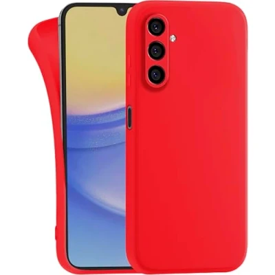Abbildung von MyGadget Hülle für Samsung Galaxy A34 5G robuste Silikon Schutzhülle TPU Case Slim Silikonhülle Back Cover Kratzfest Handyhülle Matt Rot