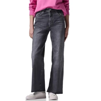 Abbildung von Street ONE Studio WIDE LEG Jeans Flared Jeans, Damen, Größe: 30x30, Grau
