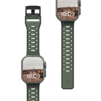 Abbildung von UAG Apple Watch Armband Silikon und TPU (weich) Grün Geeignet für Series 1 10 / SE Ultra (2)
