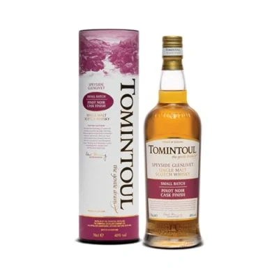 Abbildung von Tomintoul Small Batch Pinot Noir Cask Finish 40% Vol. 0,7l in Geschenkbox