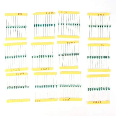 Abbildung von Induktor Set, elektrische Induktion, Ringinduktor 1/4 W, Farbring, 12 Arten Induktivität, 1 UH MH, 120 Stück
