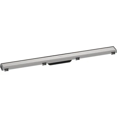 Abbildung von hansgrohe RainDrain Match Abdeckungsset für gefliesten Duschablauf 900 mm mit höhenverstellbarem Rahmen Rost gebürstet