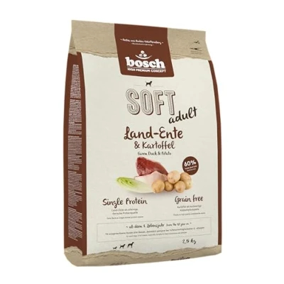Abbildung von bosch HPC SOFT Land Ente &amp; Kartoffel halbfeuchtes Hundefutter für ausgewachsene Hunde aller Rassen Single Protein grain free 1 x 2.5 kg