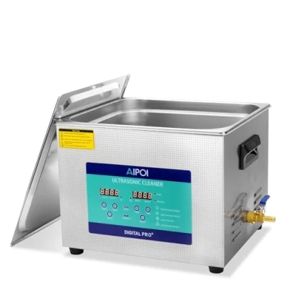 Abbildung von AIPOI Ultraschallreinigungsgerät 15L, Edelstahl Ultraschallreiniger mit Heizung, 360W Ultraschallbad zum Reinigen für Vergaser, Metallteile, Fahrrad und Autoteile, Leiterplatte, Laborwerkzeuge usw