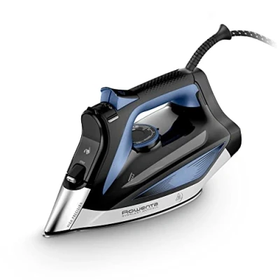 Abbildung von Rowenta Everlast Anticalc Dampfbügeleisen, 2700 W, 45 g/Min. kontinuierliche Dampfabgabe, 220 Dampfstoß, Tropfstopp, Antikalk System, 300 ml Wassertank, schwarz/blau, DW7320