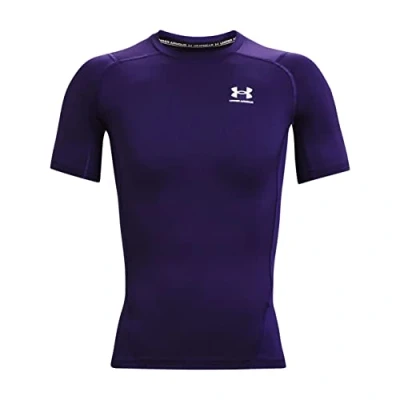 Abbildung von Under Armour Herren HeatGear Compression Short Sleeve T Shirt Kurze Ärmel, violett, XXL