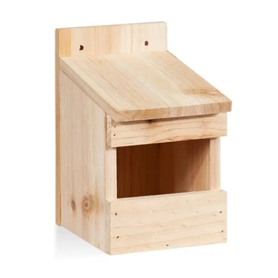 Abbildung von relaxdays Nistkasten Halbhöhle aus Holz