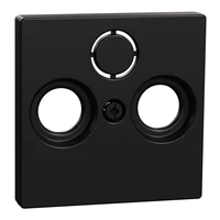 Abbildung von Schneider Electric Merten MEG4123 0403 Zentralplatte für Antennensteckdosen, Aus Recyceltem Ocean Plastic Material, Schwarz Matt, System M