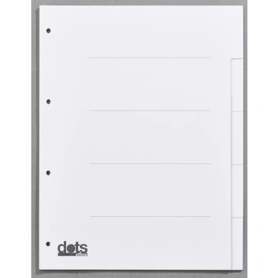 Abbildung von dots Ordnerregister Vollformat blanko DIN A4