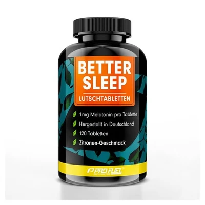 Abbildung von Melatonin Lutschtabletten 120x leckerer Zitronen Geschmack 1mg pro Tablette + Magnesium, L Theanin und Glycin zuckerfrei gesüßt, 100% vegan Vorrat für 8 Monate BETTER SLEEP