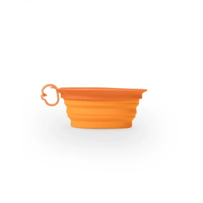 Abbildung von United Pets faltbarer Reisenapf Leaf Bowl orange Rosa
