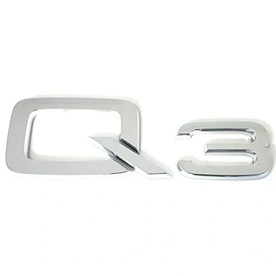 Abbildung von Audi 8U08537412ZZ Schriftzug Q3 Emblem Logo Aufkleber Modellbezeichnung chrom glänzend