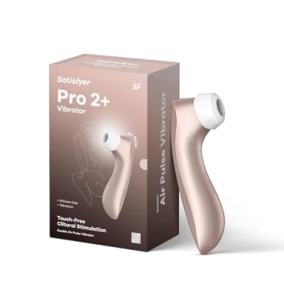 Abbildung von Satisfyer Pro 2 Plus Roségold Vibrator &amp; Klitoris Stimulation für die Frau extremes Sex Spielzeug Sauger und Auflegevibrator erotischer Druckwellenvibrator Sie stark leise